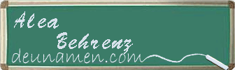 Alea Behrenz Visitenkarte